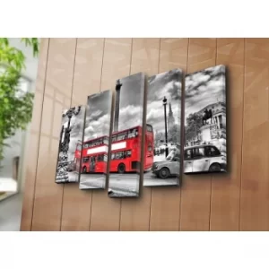 Image of 5PATK-9 Multicolor Decorative Canvas Painting (5 Pieces)