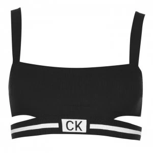 Image of Calvin Klein Core Bandeau Bikini Top - Black BEH