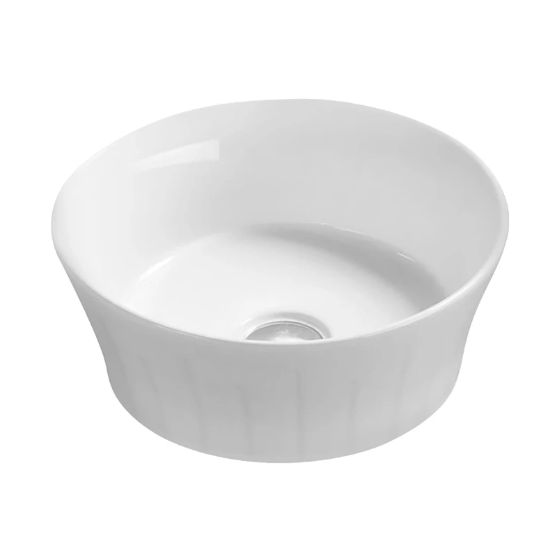 Image of Balterley Round Ceramic Countertop Vessel without Overflow 360mm White
