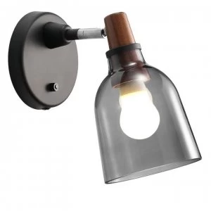 Image of Nordlux Karma 14 Wall Smoke - Dark Grey