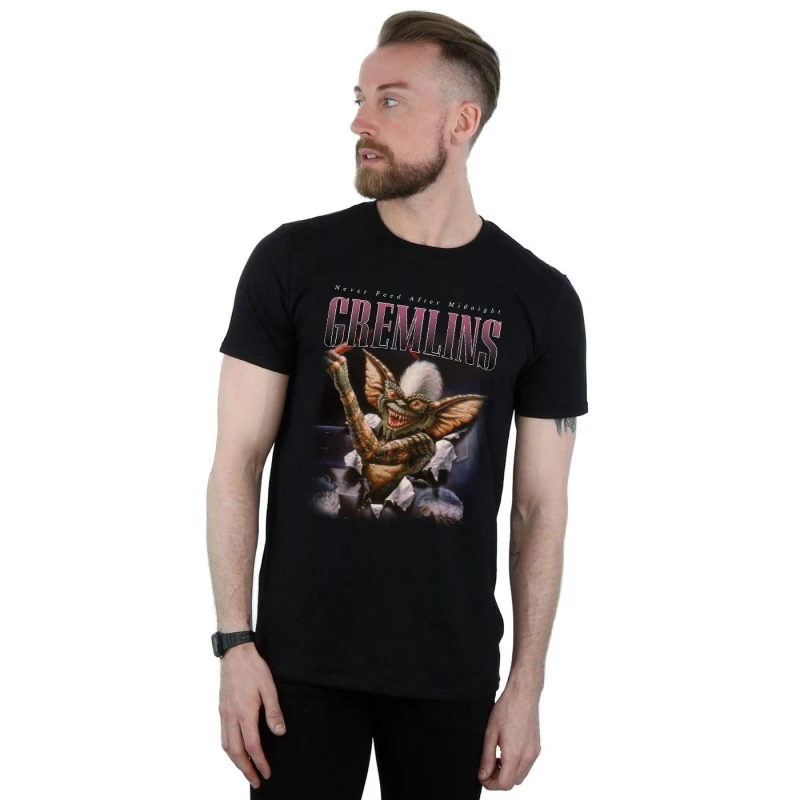 Image of Gremlins Gremlins Men Spike Montage T-Shirt in Black Size: Small Black S Male 5057864224917