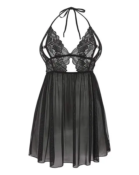 Image of Ann Summers Diamond Kiss Chemise Black Female L DQ16902
