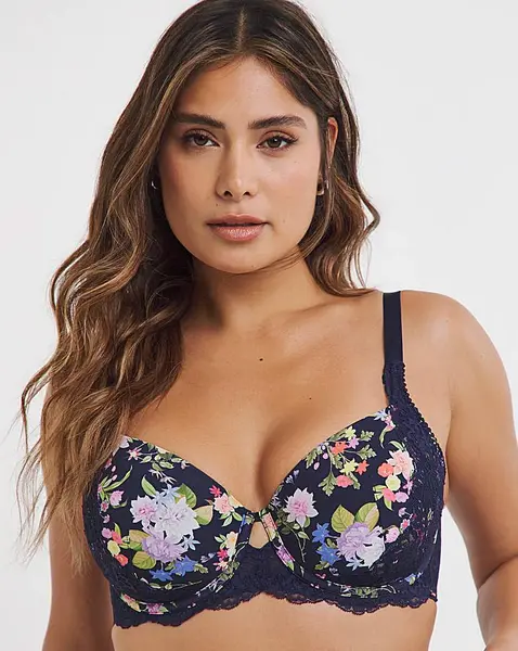 Image of Dorina Curves Finley Moulded Cup Bra INK Print Female 36DD LO67813