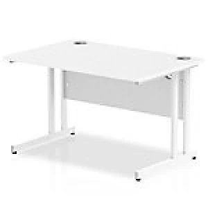 Image of Impulse 1200/800 Rectangle White Cantilever Leg Desk White