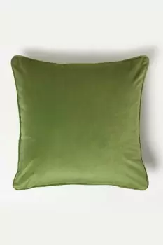 Image of Filled Velvet Cushion with Piped Edge 46 x 46 cm