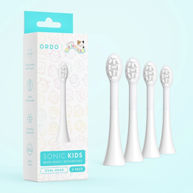Image of Ordo Ordo Squishmallows Electric Toothbrush Heads - 4 pieces