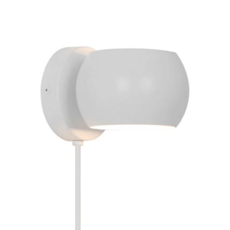 Image of Nordlux Belir Metal Wall Light Adjustable Head White,plug In Or Mains