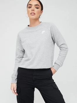 Image of Nike NSW Essentials Sweatshirt - Dark Grey Heather Size M Women