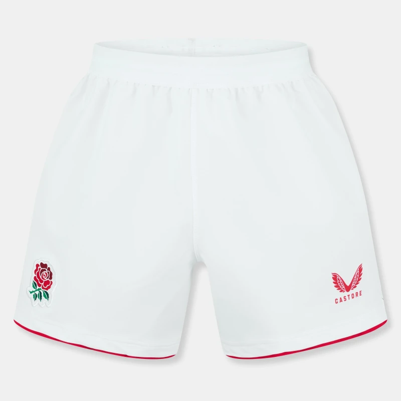 Image of Castore England Home Shorts 2025 Adults White/Red male M