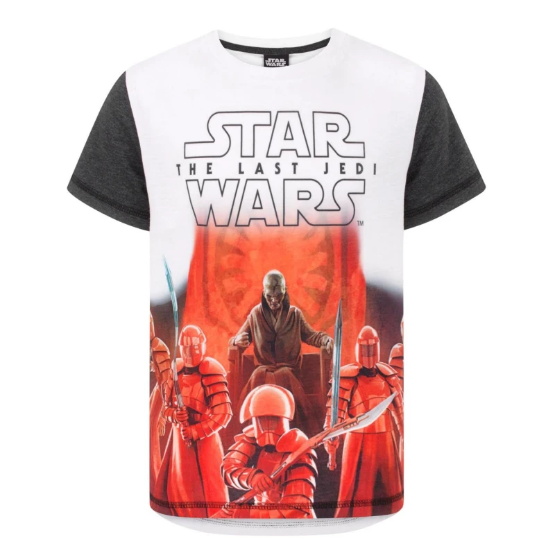 Image of (13-14 Years) Star Wars Short Sleeved T-Shirt (Boys White)