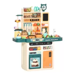 Image of Jouet Kids Kitchen Play Cooking Toy Set with 113 Accessories & Water Spray - Beige/Green