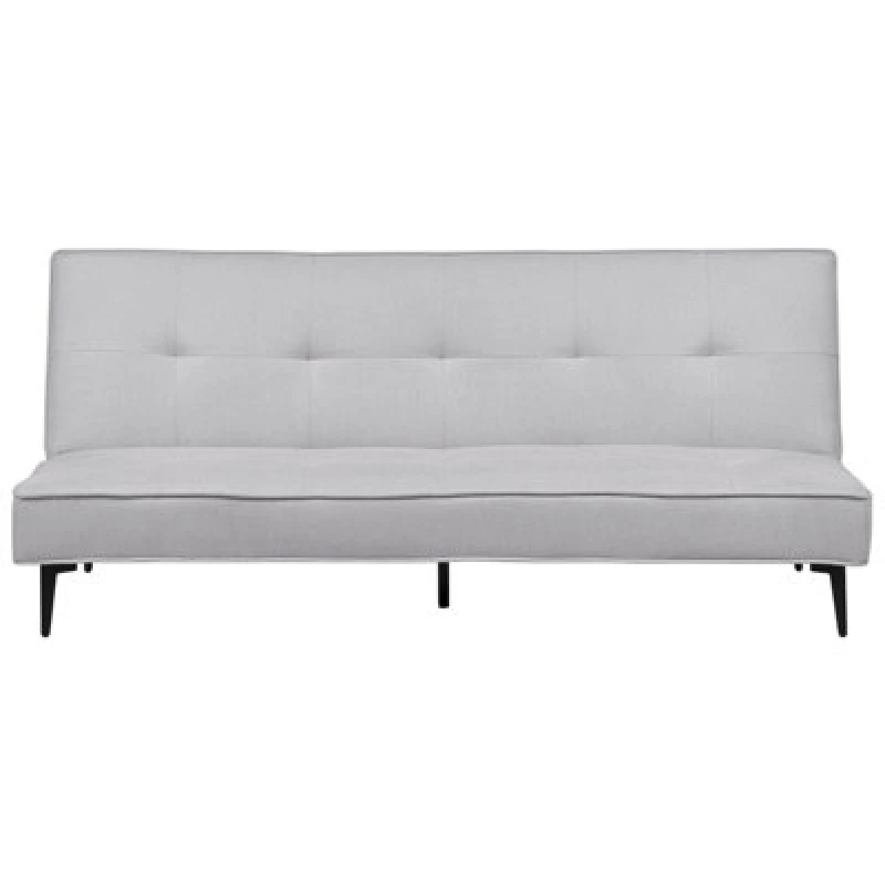 Image of Beliani Sofa Bed 3 Seater Essvik Fabric Light Grey