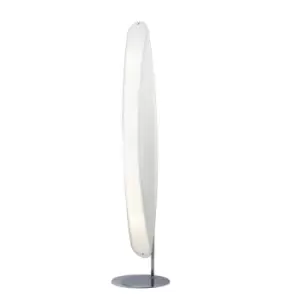 Image of Pasion Floor Lamp 6 Light E27, Gloss White/White Acrylic/Polished Chrome, CFL Lamps INCLUDED (COLLECTION ONLY)
