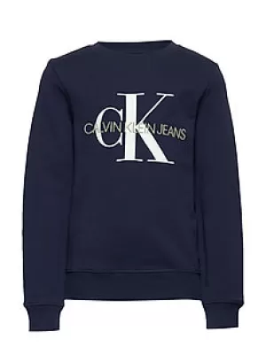 Image of Calvin Klein Monogram Logo Sweatshirt - Peacoat - 12-13 Years