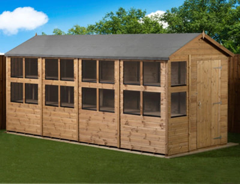 Image of Empire Sheds Empire Apex Potting Shed 6X16 Single Door