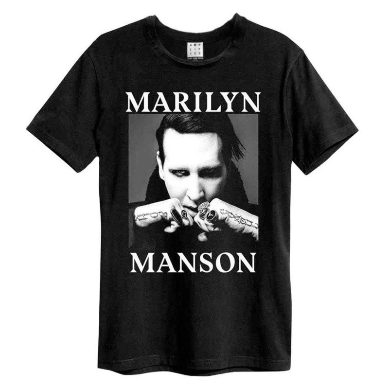 Image of Amplified Amplified Men Fists Marilyn Manson T-Shirt in Black Size: X-Small Black XS Male 5063852064281
