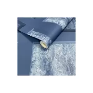 Image of Muriva Eterna Marble Panel Blue Wallpaper 186504 - Wooden Panel Granite Stone