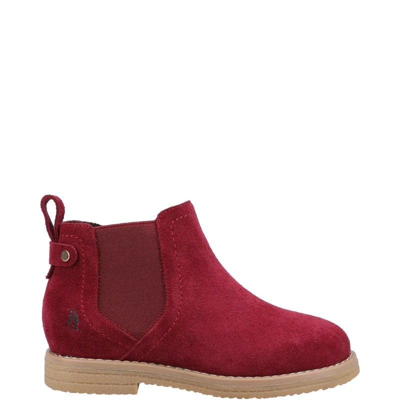 Image of Hush Puppies 'Mini Maddy' Suede Boot Red