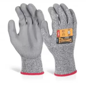 Image of Beeswift Glovezilla Pu Palm Coated Glove Grey S Pair GZ03GYS