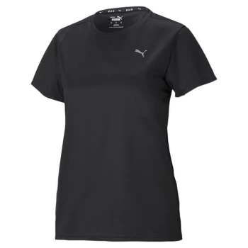 Image of Puma Run Favourite Short Sleeve T-Shirt Womens - Black