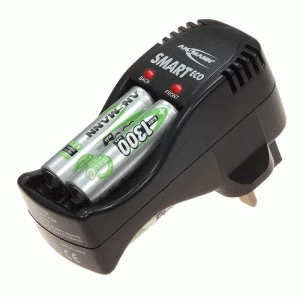 Image of Ansmann Smart Eco Charger + 4 x 1300mAh AA Rechargeable Batteries