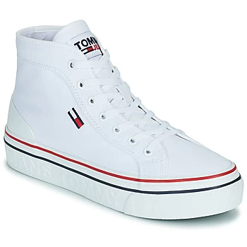 Image of Tommy Jeans TOMMY JEANS MID FLATFORM VULC womens Shoes Trainers in White