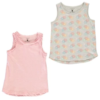 Image of Crafted 2 Piece Jersey Vests Infant Girls - Pink Floral