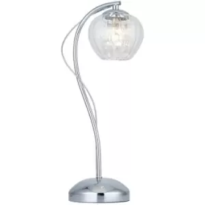 Image of Endon Mesmer Complete Table Lamp, Chrome Plate With Glass, Glass Beads
