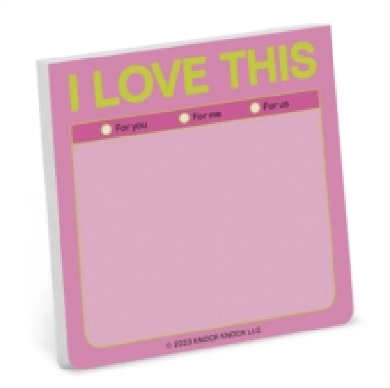 Image of Knock Knock I Love This Sticky Note (Pastel) Other printed item