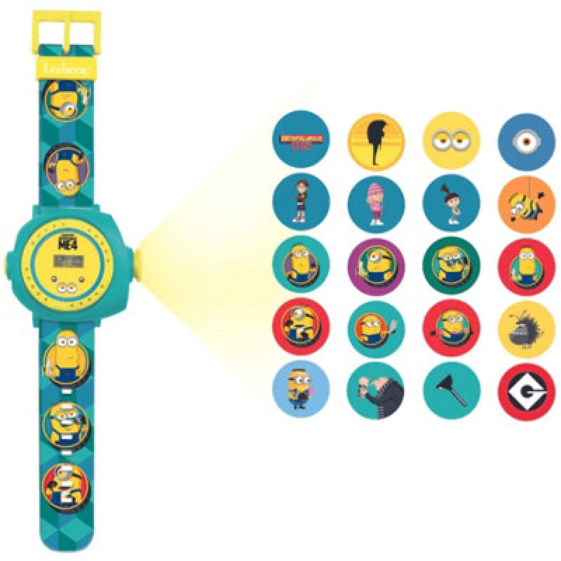 Image of Lexibook Dmw050Des Despicable Me Minions Children's 20 Images Projection Watch
