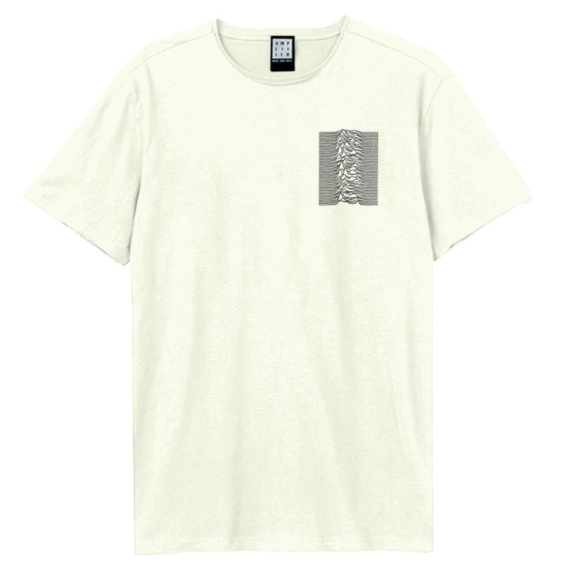 Image of Amplified Amplified Men Pulsar Black Wave Joy Division T-Shirt in White Size: X-Small White XS Male 5063750849157