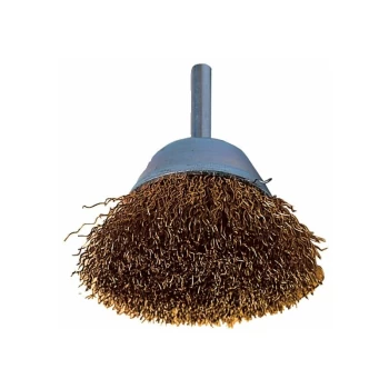 Image of 30SWG Shaft Mounted Brass Cup Brush 50 X 10MM - York