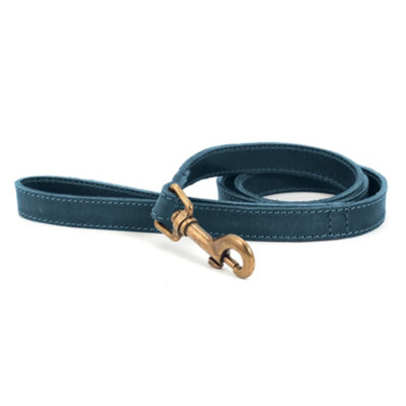 Image of Ancol Timberwolf Soft Leather Blue Dog Puppy Lead Pet Leash Training Accessory, 1M X 19mm