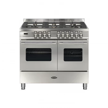 Image of Britannia Delphi 100cm Double Oven Dual Fuel Range Cooker - Stainless Steel