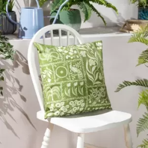 Image of Forage Garden Outdoor Cushion Sage, Sage / 43 x 43cm / Polyester Filled
