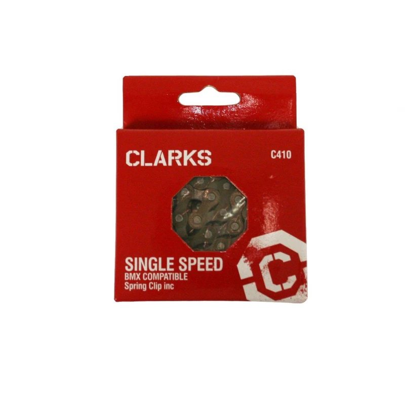 Image of Clarks BMX Single Spd Chain 1/2x1/8 112 Links Spring Clip No Colour unisex SINGLE SPE