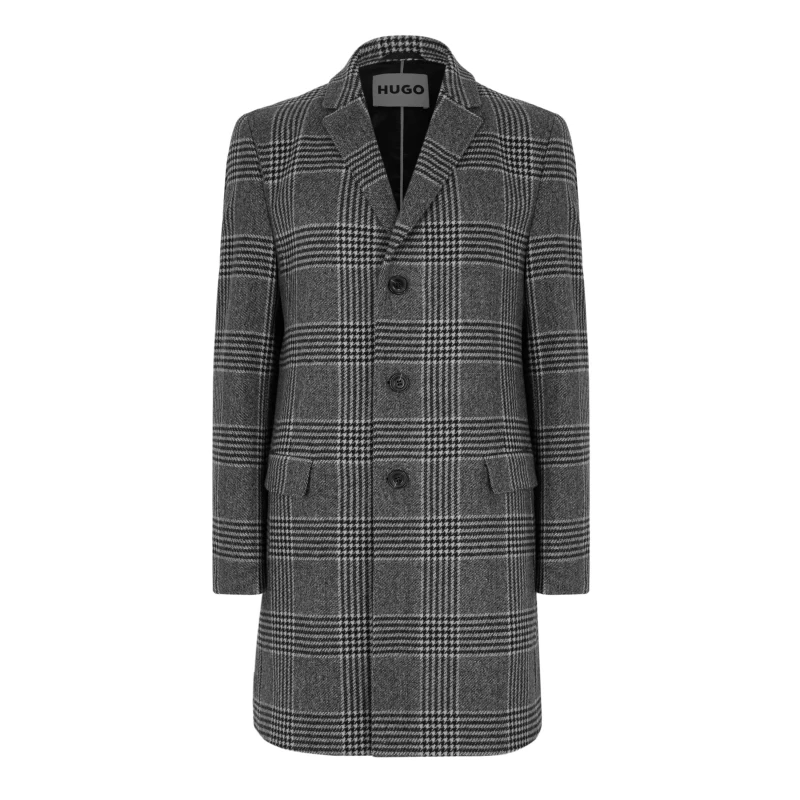 Image of Hugo Migor2341 10252537 01 Overcoat Mens Medium Grey male XS