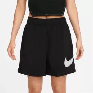 Image of Nike Sportswear Essential Womens High-Rise Woven Shorts - Black