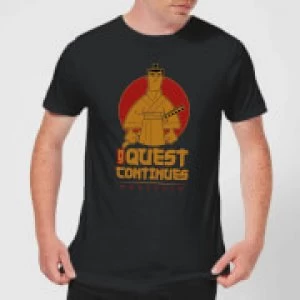 Image of Samurai Jack My Quest Continues Mens T-Shirt - Black