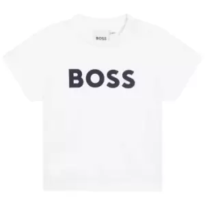 Image of Boss Boss Large Logo T-Shirt Mens - White