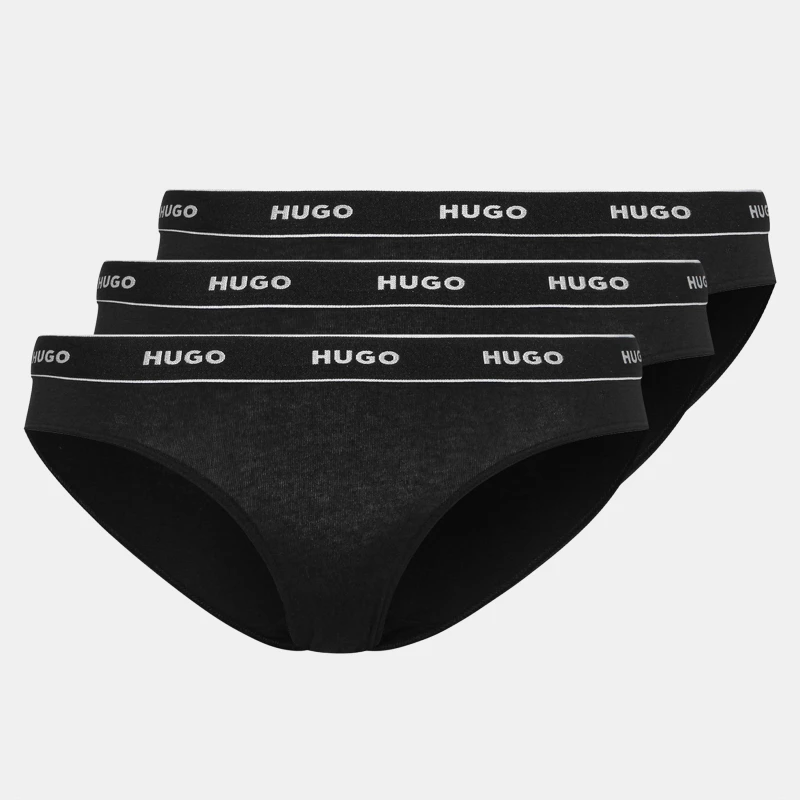 Image of Hugo 3 Pack Striped Briefs - Black 10
