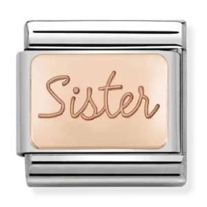 Image of Nomination CLASSIC Rose Gold Plates Sister Charm 430101/38