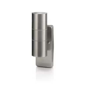 Image of Auraglow Avebury Stainless Steel Light Daylight Sensor w/ Cool White Bulbs