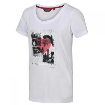 Image of Regatta Filandra IV Graphic Print Organic T-Shirt - White City