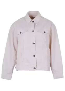 Image of Free People Womens Jolene Trucker Denim Jacket In Ecru