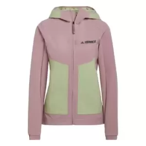 Image of adidas Terrex Multi Soft Shell Jacket Womens - Magic Mauve / Magic Lime