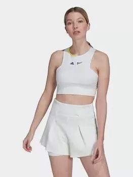 Image of adidas Tennis London Crop Top, White, Size S, Women