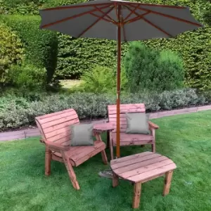 Image of Charles Taylor Grand Angled Companion and Parasol Set, Grey