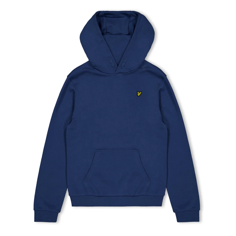 Image of Lyle and Scott Kids Small Logo Pull Over Hoodie Cornflower Z411 male 8-9Y