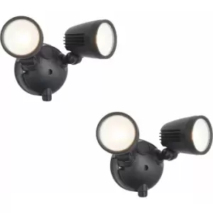 Image of Loops - 2 pack Twin Light Outdoor Adjustable Spot Light - 2 x 10W cct LED Module